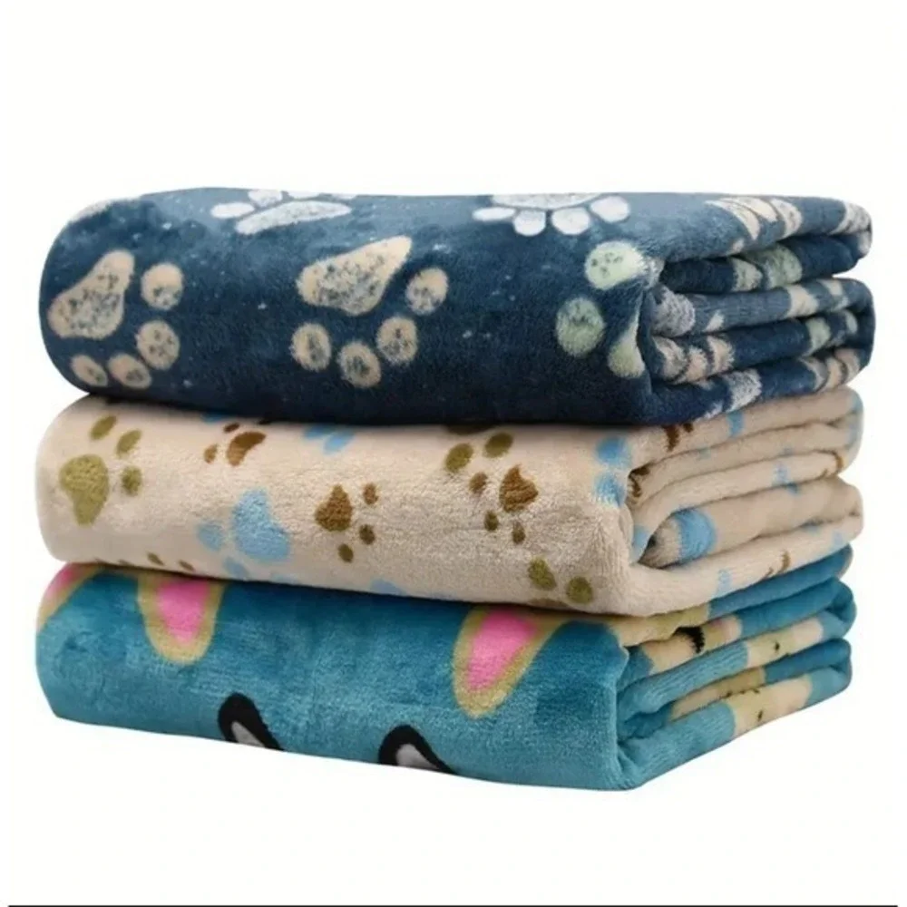 Warm & Soft Fluffy Fleece Flannel Pet Cat Dog Blanket Throw 43